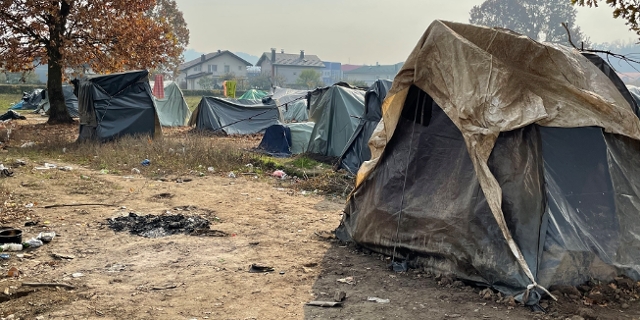 Zelte im Flüchtlingslager