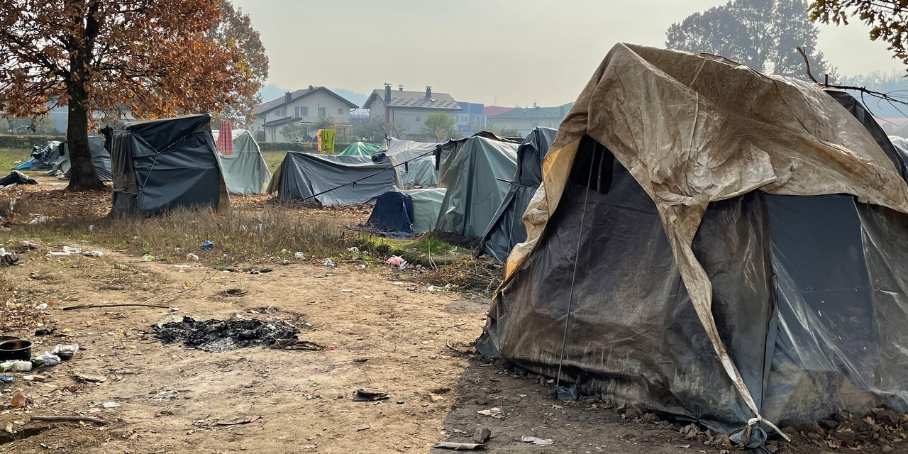 Zelte im Flüchtlingslager