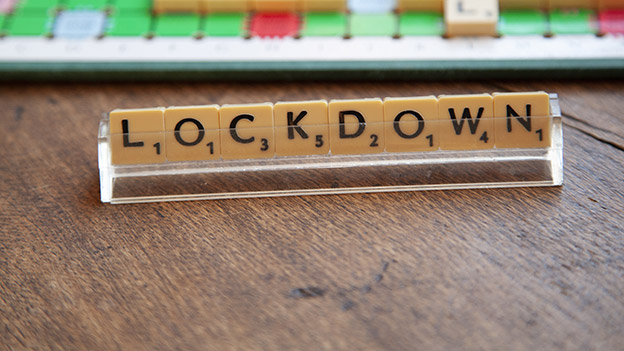 Lockdown-Schriftzu