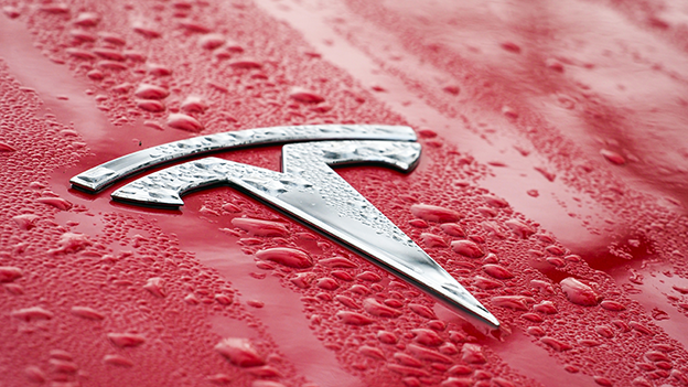 Tesla Logo Motorhaube
