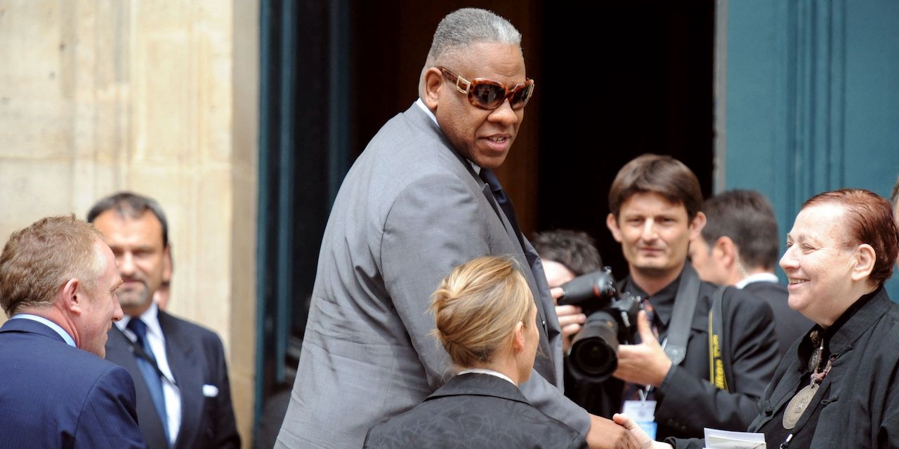In this file photo taken on June 5, 2008 Vogue Editor-at-Large Andre Leon Talley arrives at the Saint-Roch church in Paris, to attend the funeral mass for fashion designer Yves Saint-Laurent