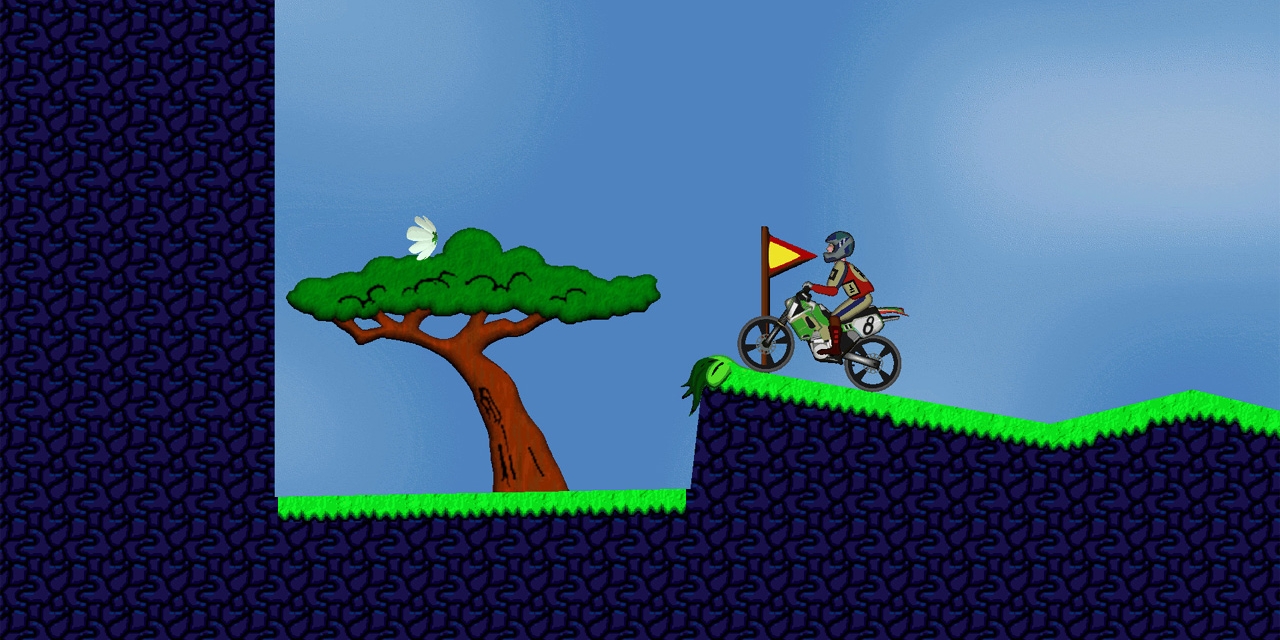 Screenshot aus dem Computerspiel "Elasto Mania"