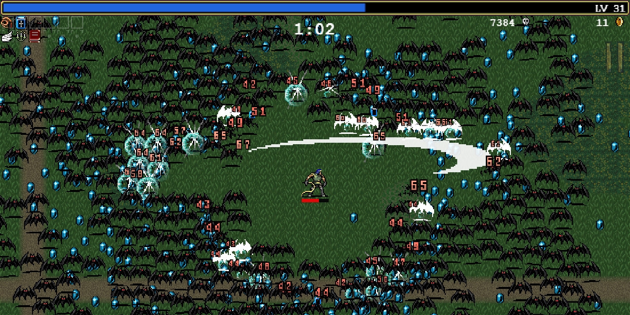Screenshot aus dem Computerspiel "Vampire Survivors"
