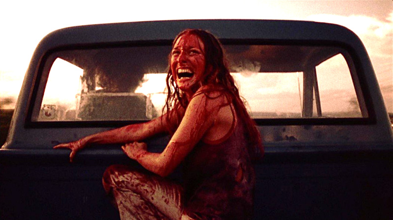 Frau schreit, Szene aus "The Texas Chain Saw Massacre", 1974