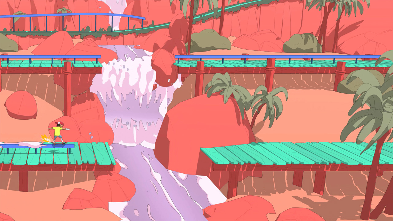Screenshot aus dem Computerspiel "OlliOlli World"