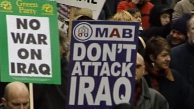 Größte Friedensdemo gegen Irakkrieg 2003