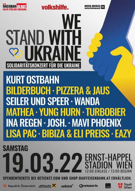 Line-up "We stand with Ukraine"-Benefiz-Konzert