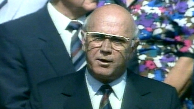 Südafrikas Präsident Frederik Willem de Klerk 1992