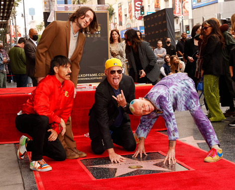 Red Hot Chili Peppers mit ihrem Stern am Walk of Fameö
