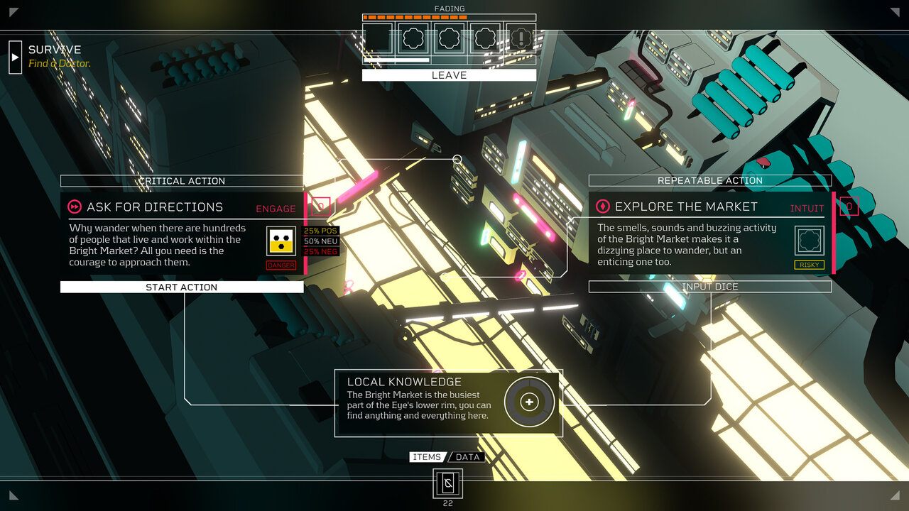 Screenshot aus dem Computerspiel "Citizen Sleeper"
