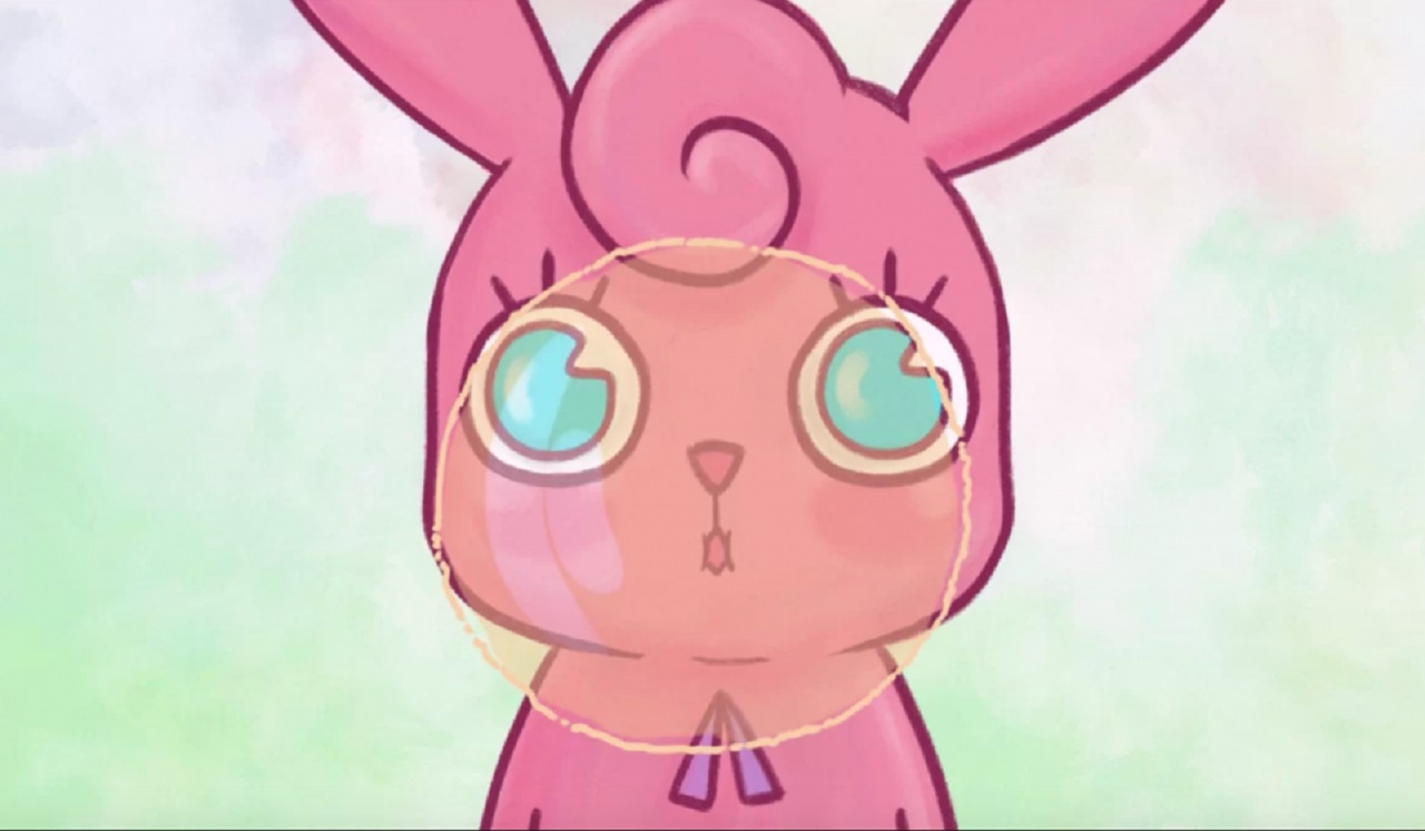 Ein gezeichnetes rosa Kaninchen aus dem Animationsfilm "Paco" von Stefan Tantana und Susanna Ruttnig.