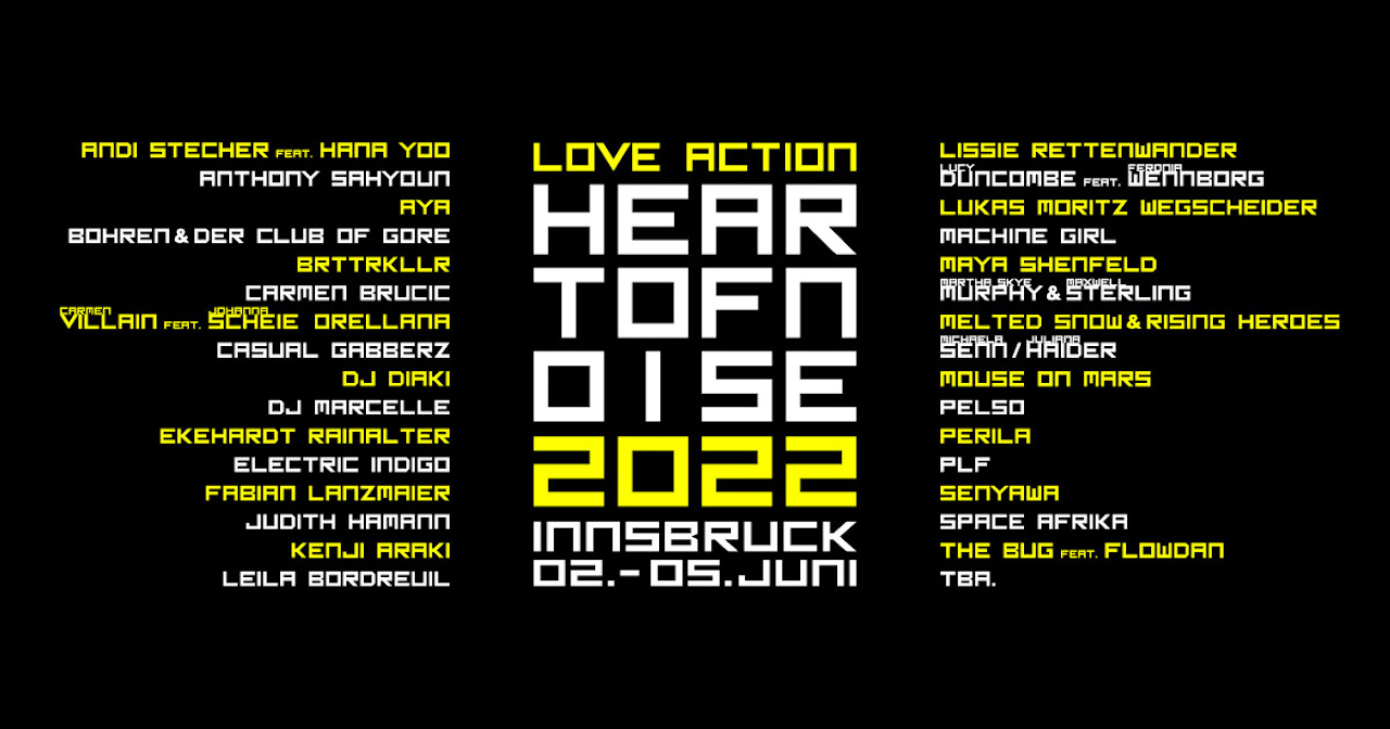 Heart of Noise 2022 Flyer mit Lineup