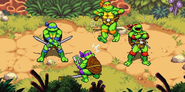 Screenshot aus dem Computerspiel "Teenage Mutant Ninja Turtles: Shredder's Revenge"