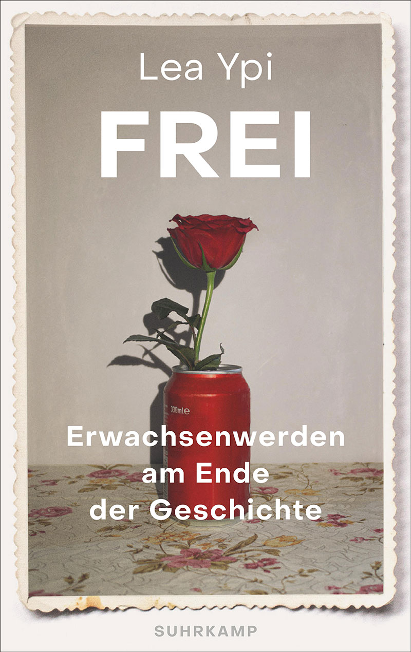 Buchcover von Ley Ypis "Frei": Eine Rose steckt in einer Cola-Dose