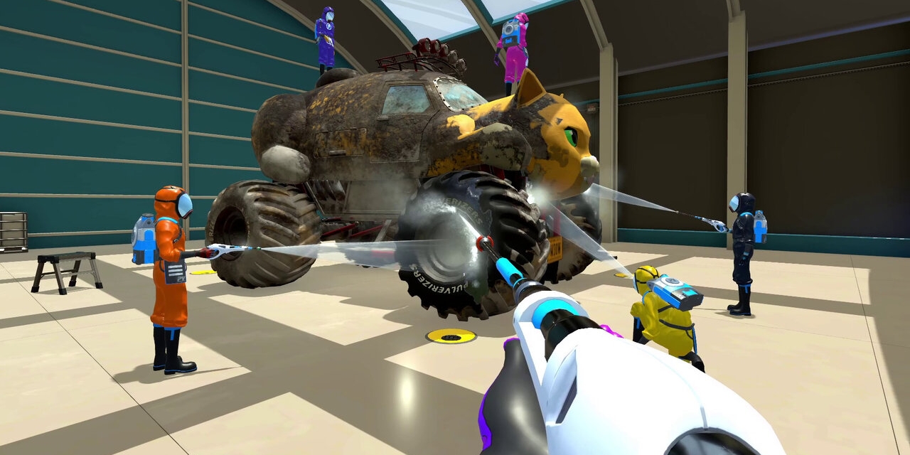 Screenshot aus dem Computerspiel "PowerWash Simulator"