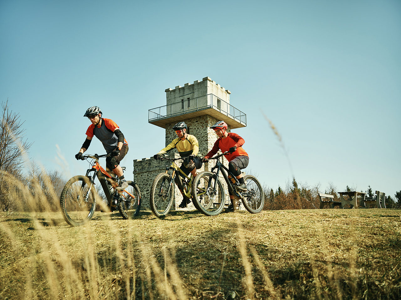 Mountainbiker auf den Burgenland-Trails am Geschriebenstein