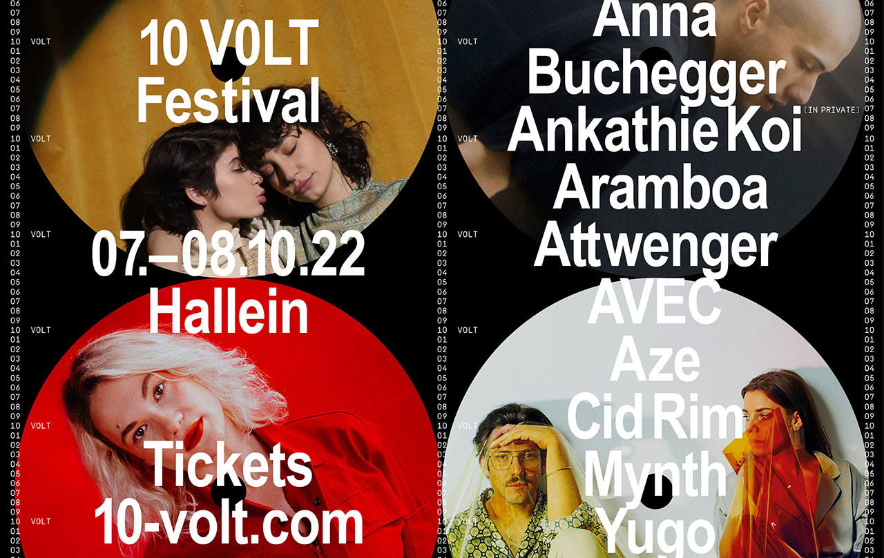Lineup-Grafik zum 10Volt Festival