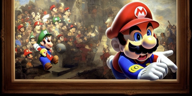 Super Mario as a Painting