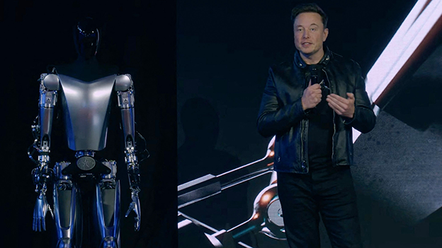 Elon Musk und Roboter