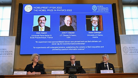 Anton Zeilinger wird in Schweden als Nobelpreisträger bekannt gegeben