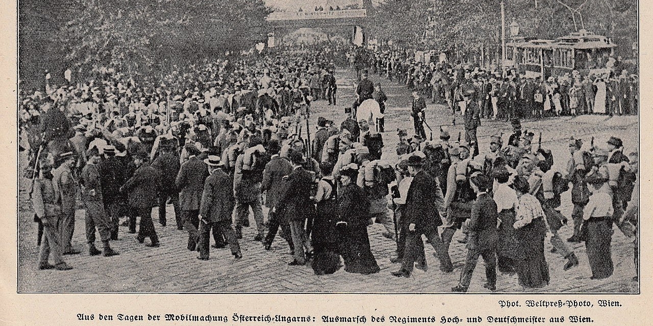 Truppen-Mobilmachung in Wien vor dem Ersten Weltkrieg