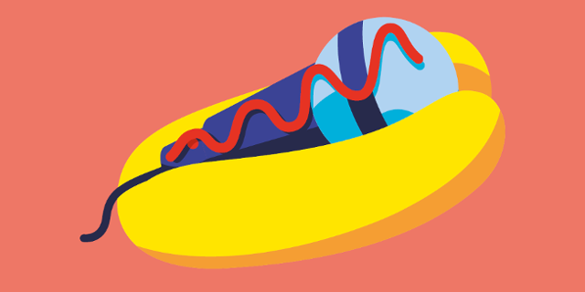 Eine Hotdog-Illustration
