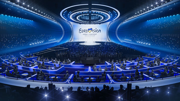 Song Contest Bühne in der Liverpool Arena - Animation