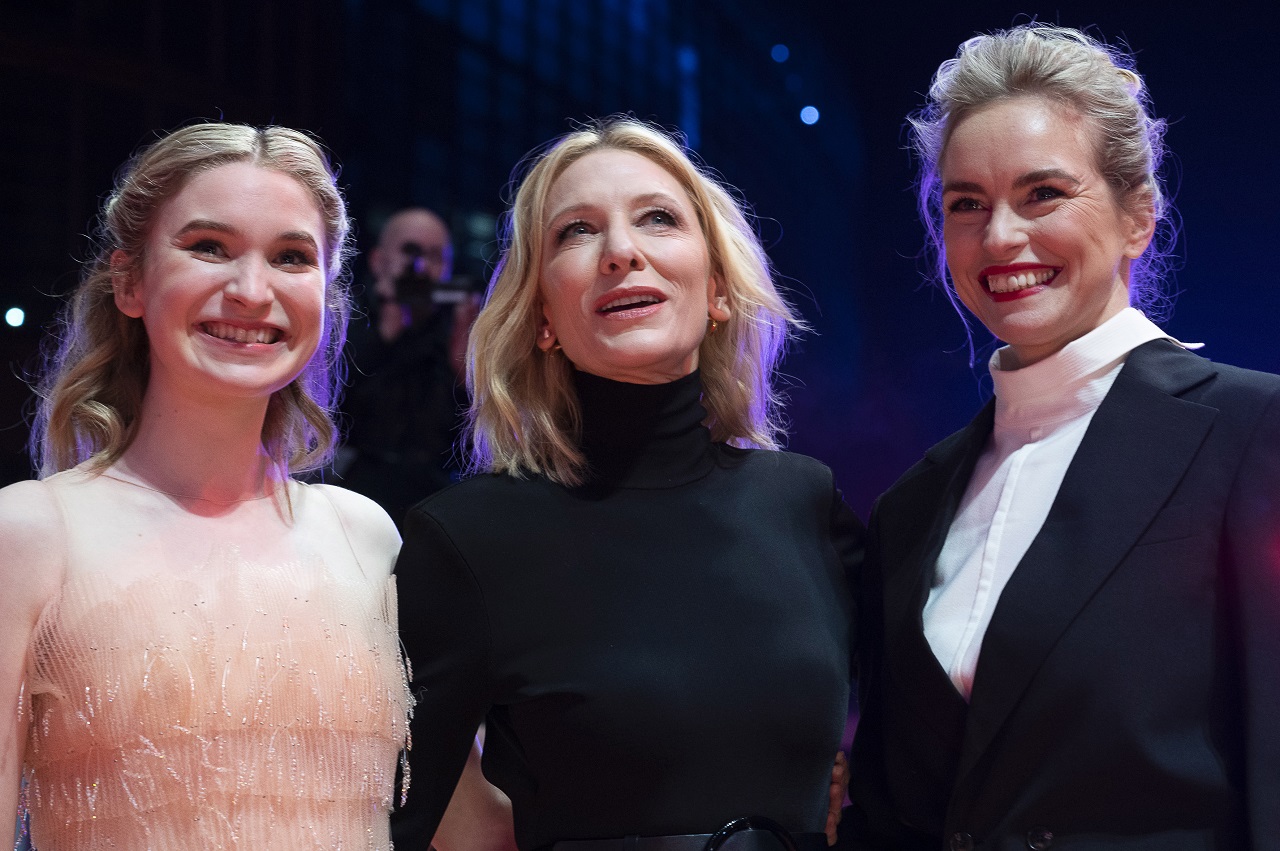 Sophie Kauer, Cate Blanchett, Nina Hoss vor der Berlinale-Premiere von "Tár".