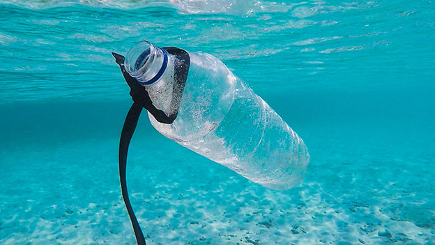 Plastikflasche Meer
