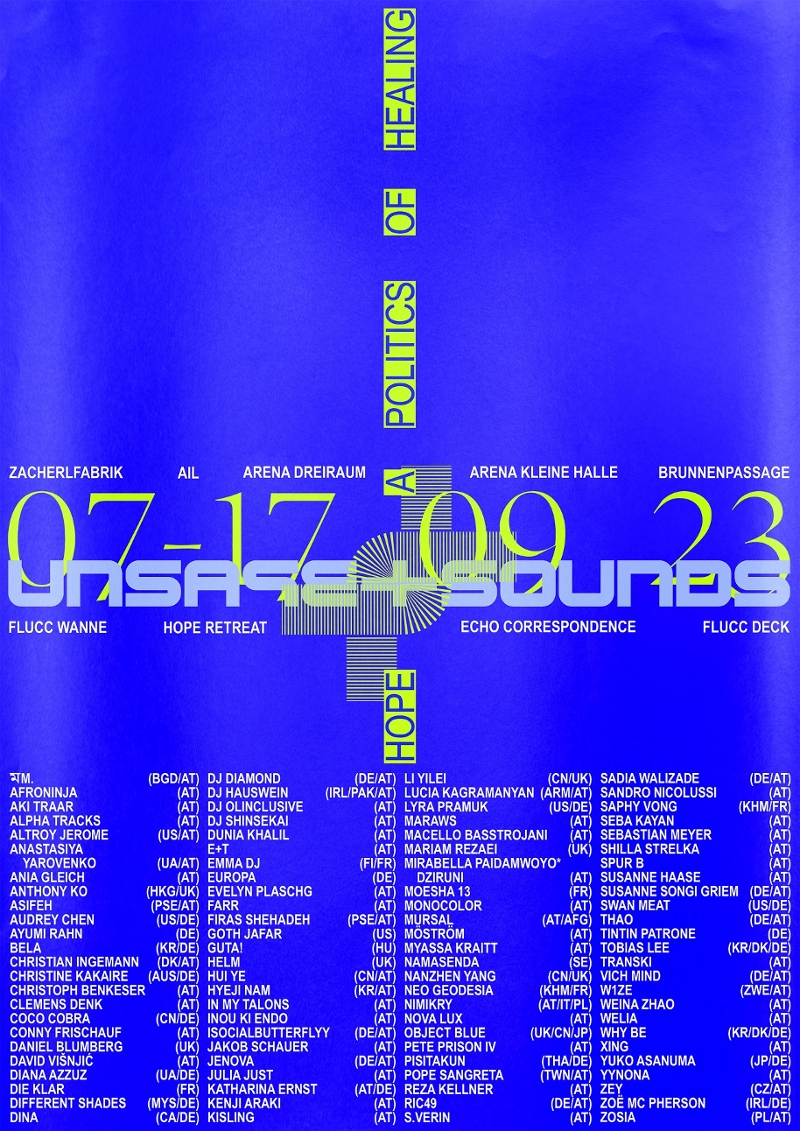 Poster Unsafe+Sounds Festival '23