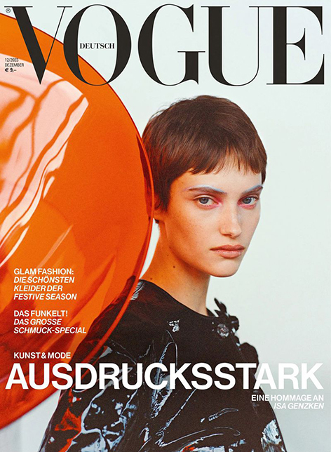 Model Greta Hofer am Cover der "Vogue Germany"