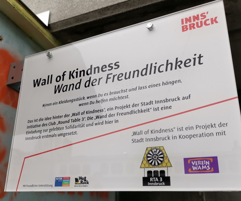 Die Wall of Kindness in Innsbruck