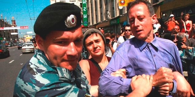Peter Tatchell in Moscow in 2018