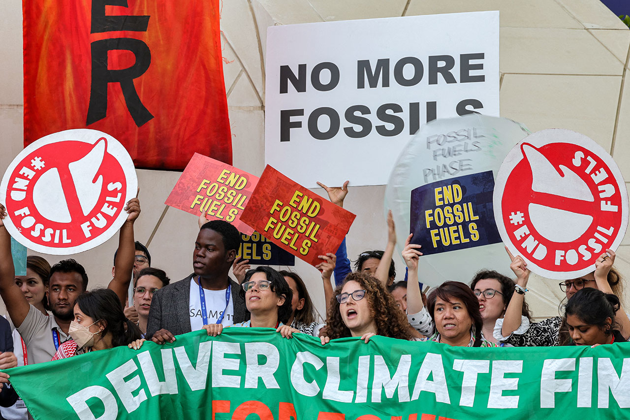 Klimademo bei der COP28