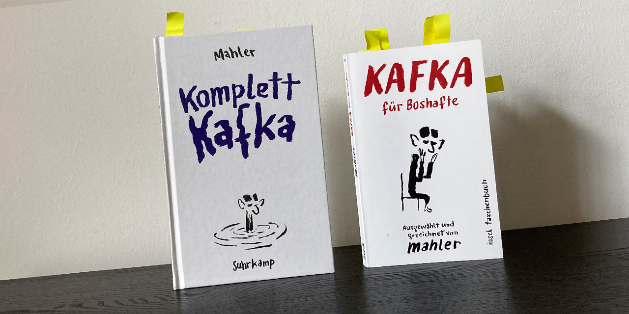 Zwei Bücher: "Komplett Kafka" und "Kafka für Boshafte"