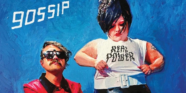 Gossip "Real Power" Albumcover - ein gemaltes Portrait der Band