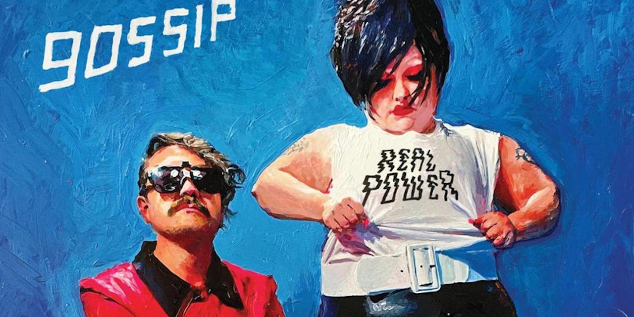 Gossip "Real Power" Albumcover - ein gemaltes Portrait der Band