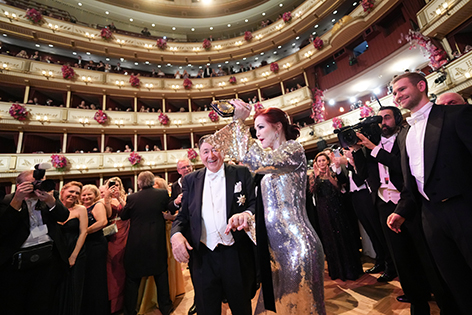 Richard Lugner und Priscilla Presley am Opernball-Tanzparkett