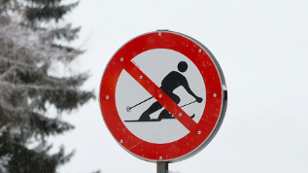 Skifahren verboten