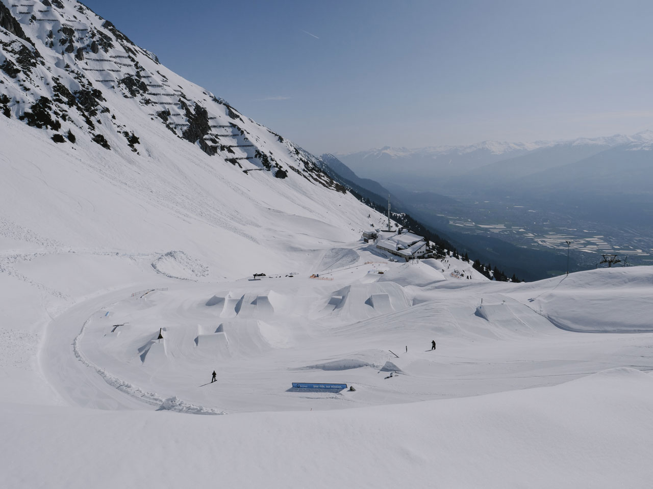 Snowpark auf der Innsbrucker Seegrube beim Sane! Spring Battle
