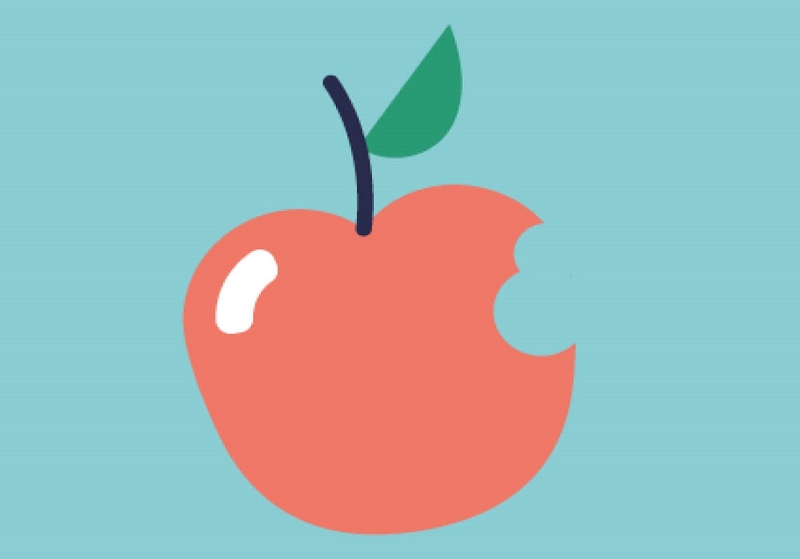 Icon von angebissenem Apfel